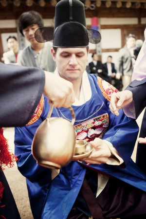 Steve Ward at his wedding in South Korea.
