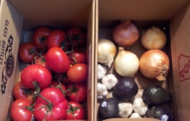 Natual Grocers (formerly Vitamin Cottage a Colorado company, sells 100% organic fruits and vegetables, is cheaper than their poser competitors and does not provide bags (boxes though).