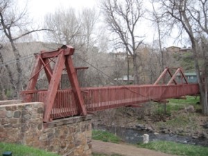Bridge along walking path in Morrison, Colorado