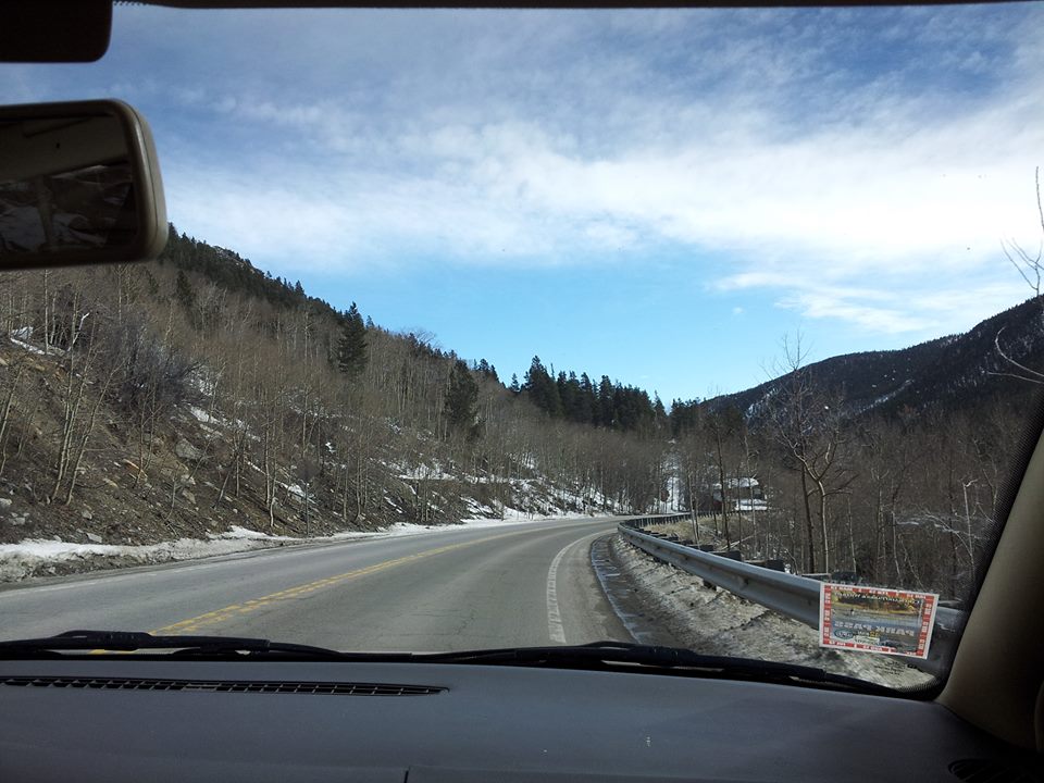 "Traffic" on the way home from Monarch Mountain